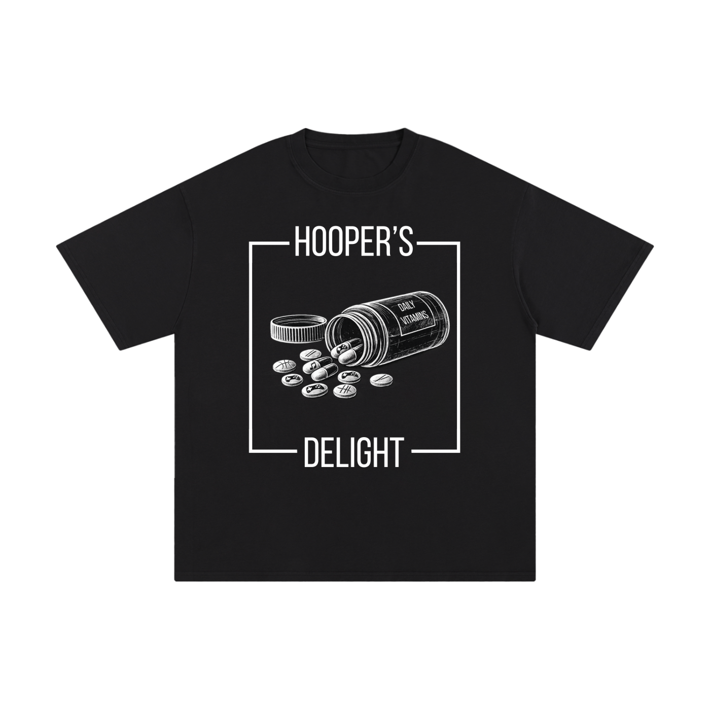 daily vitamins shirt,hooper shirt,basketball t shirt,streetwear graphic tee,minimalist graphic tee,cotton t shirt,hooper’s delight,lifestyle graphic tee,casual streetwear shirt